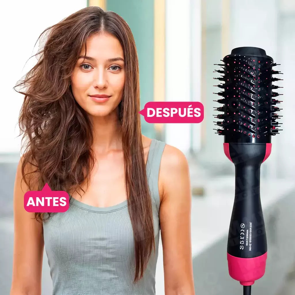 Cepillo Secador 3 en 1 ¡Peina, Seca y Alisa!