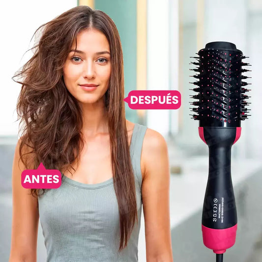 Cepillo Secador 3 en 1 ¡Peina, Seca y Alisa!