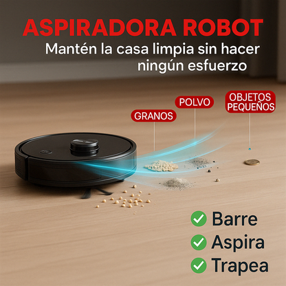 ASPRABOT - Aspiradora Robot Inteligente 3 en 1