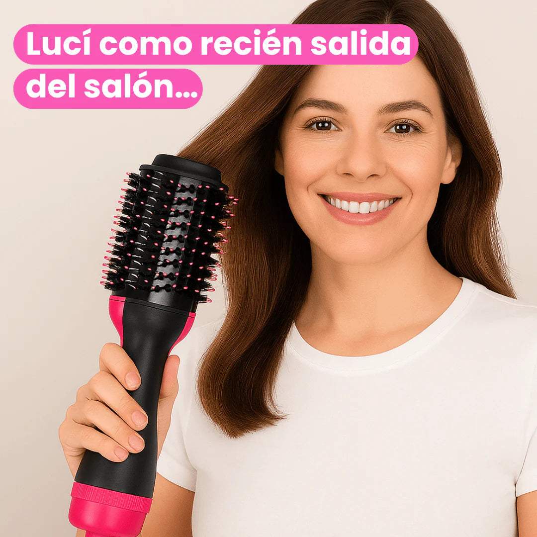 Cepillo Secador 3 en 1 ¡Peina, Seca y Alisa!