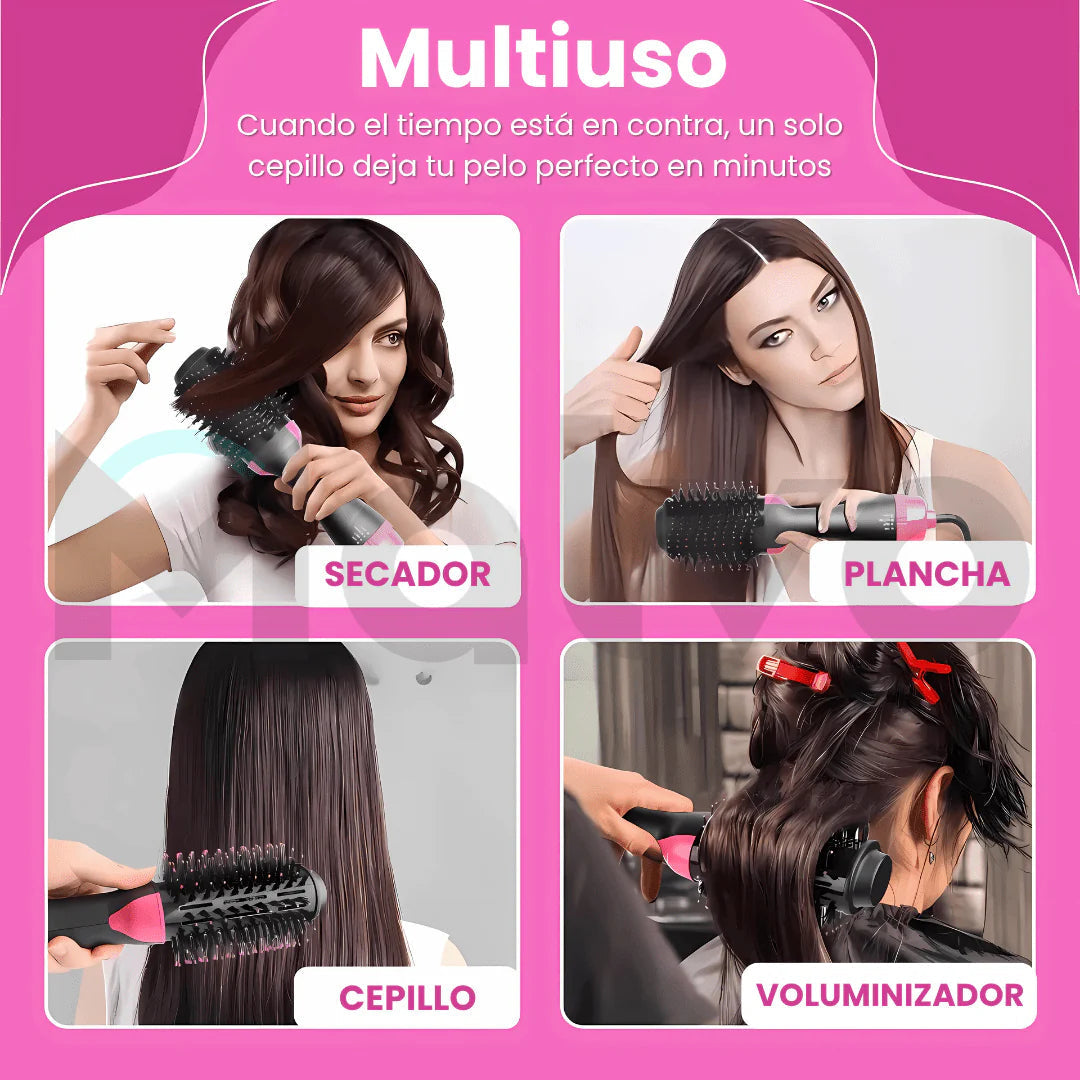 Cepillo Secador 3 en 1 ¡Peina, Seca y Alisa!