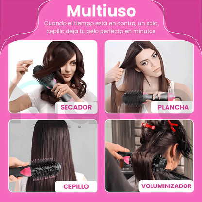 Cepillo Secador 3 en 1 ¡Peina, Seca y Alisa!